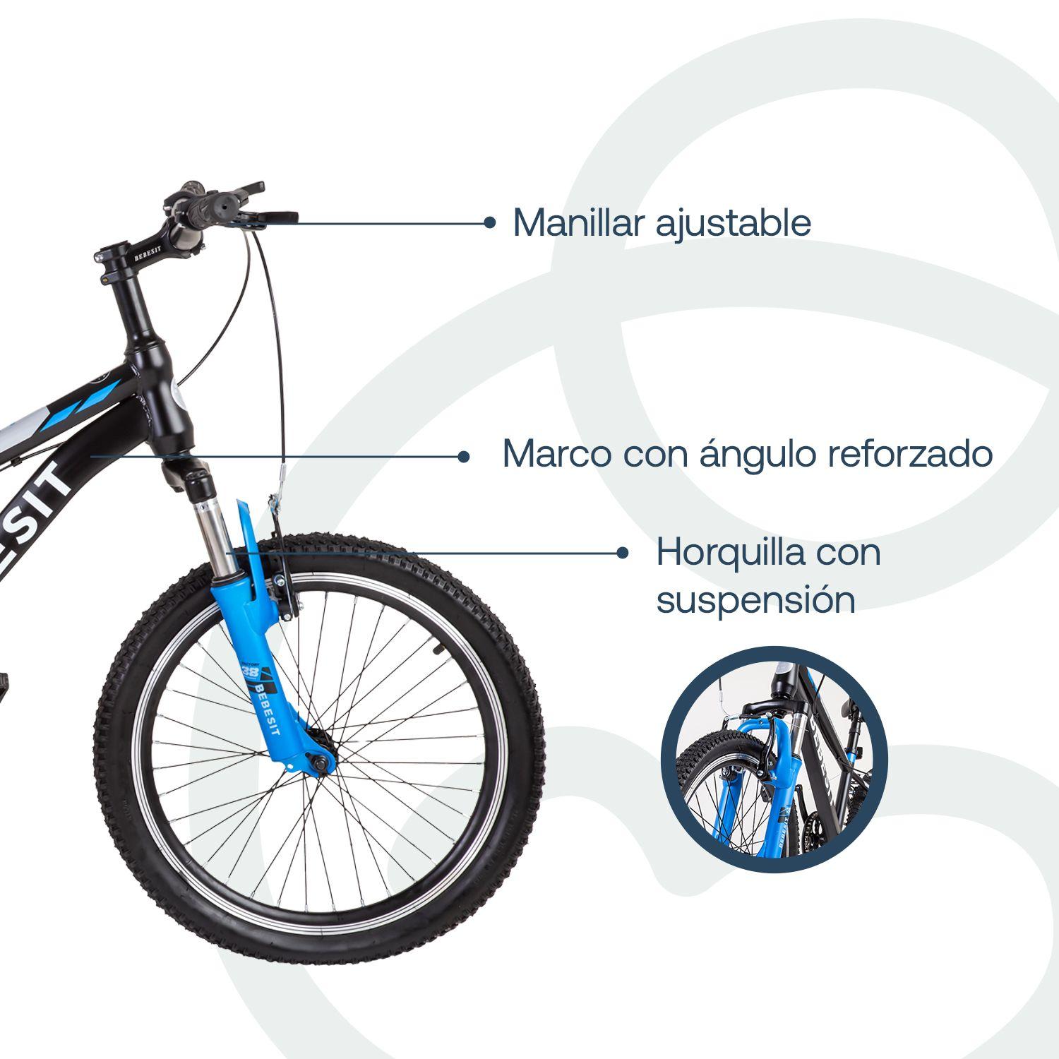 Bicicleta Kyson 20" Azul Cubre Cadena Niños 4-10 Años Bebesit-2