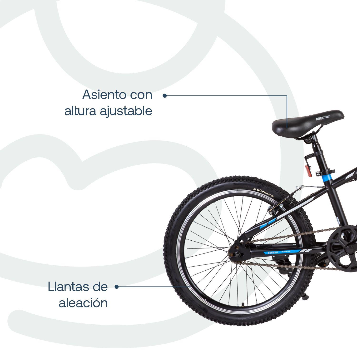 Bicicleta Kyson 20" Azul Cubre Cadena Niños 4-10 Años Bebesit-3