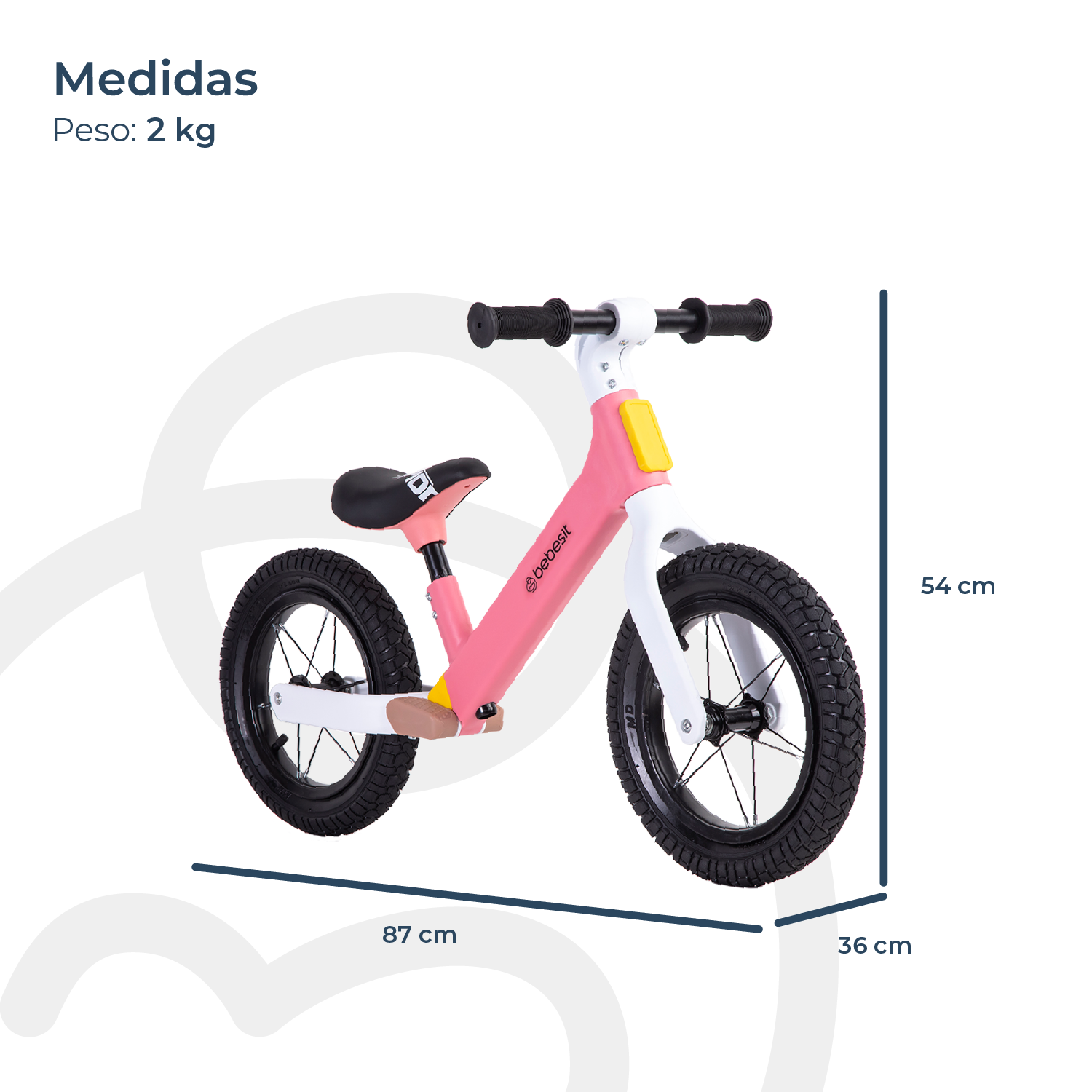 Bicicleta De Equilibrio Aprendizaje Neo Rosa Bebesit-6