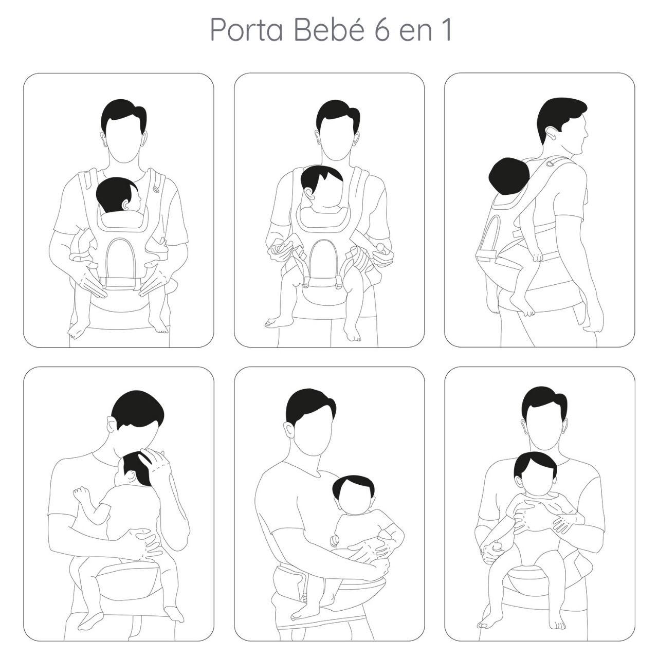Porta Bebe Arnés con asiento cuidados cadera Hip Seat Beige-9