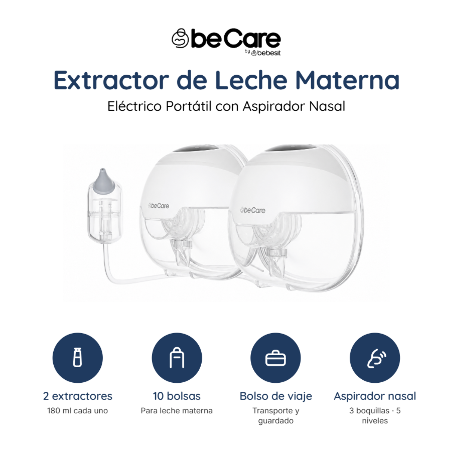 Extractor Leche Materna Eléctrico Portátil Aspirador Nasal-2
