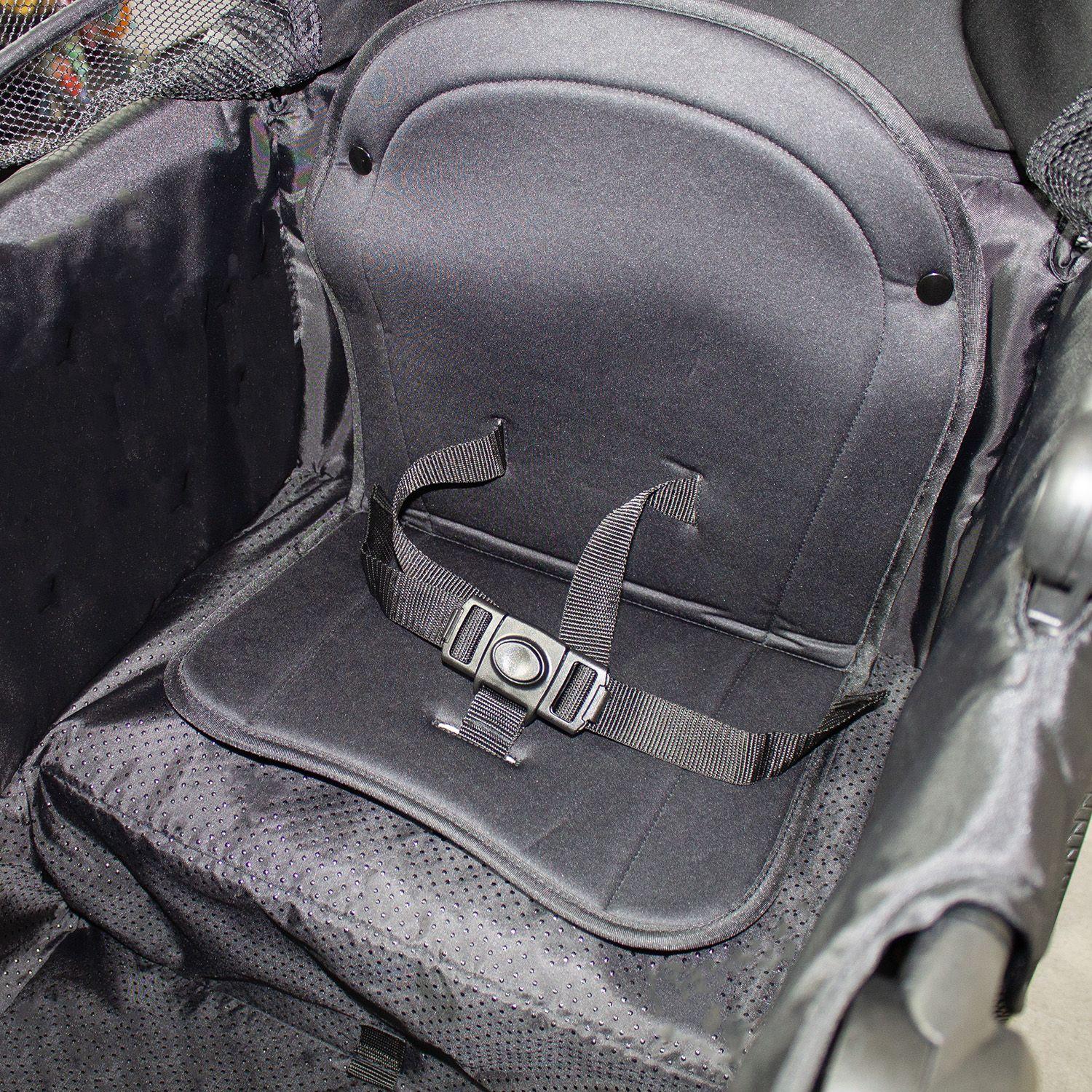 Coche y Carro de Paseo Doble Wagon Drakar Negro-8