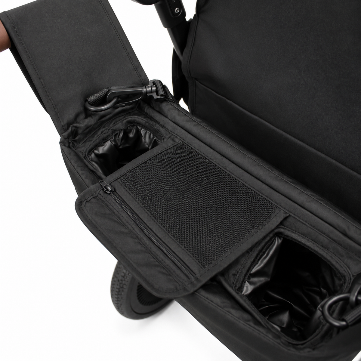 Coche y Carro de Paseo Doble Wagon Drakar Negro-4