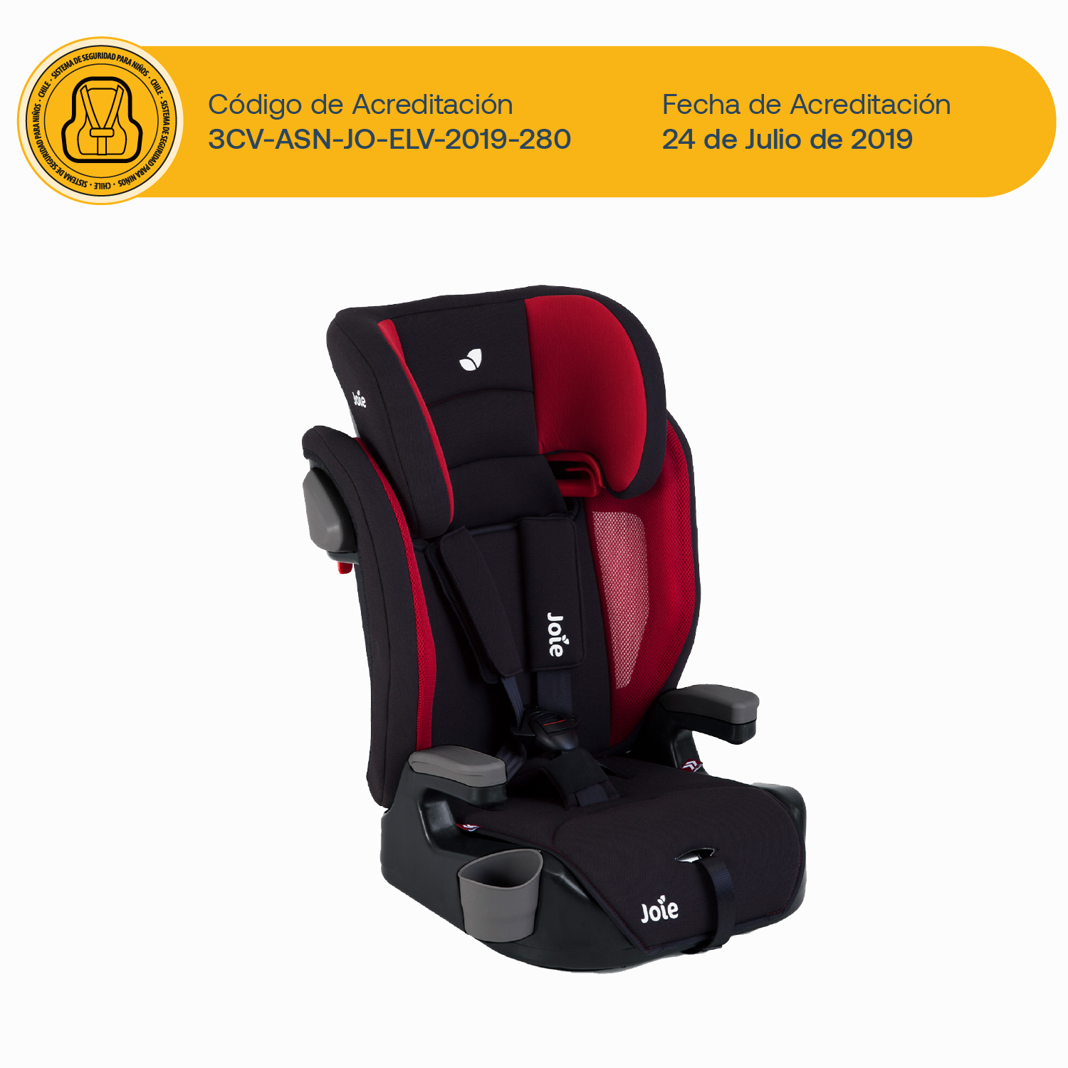 Silla de Auto Joie Butaca Elevate - Cherry-5