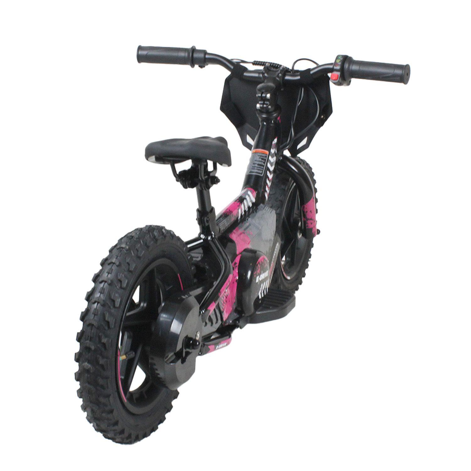 Bicicleta Moto Eléctrica E-Bike BeRide Aro 12 Rosada-3