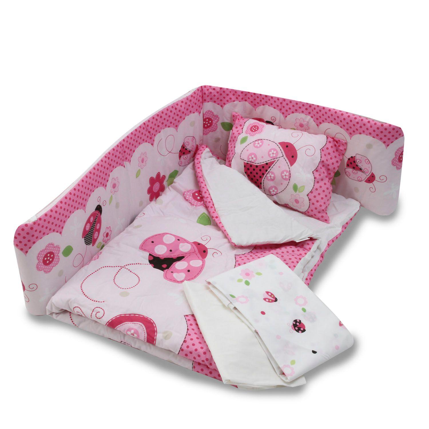 Set de Cuna Butterfly Rosado 5 Piezas Bebesit-0