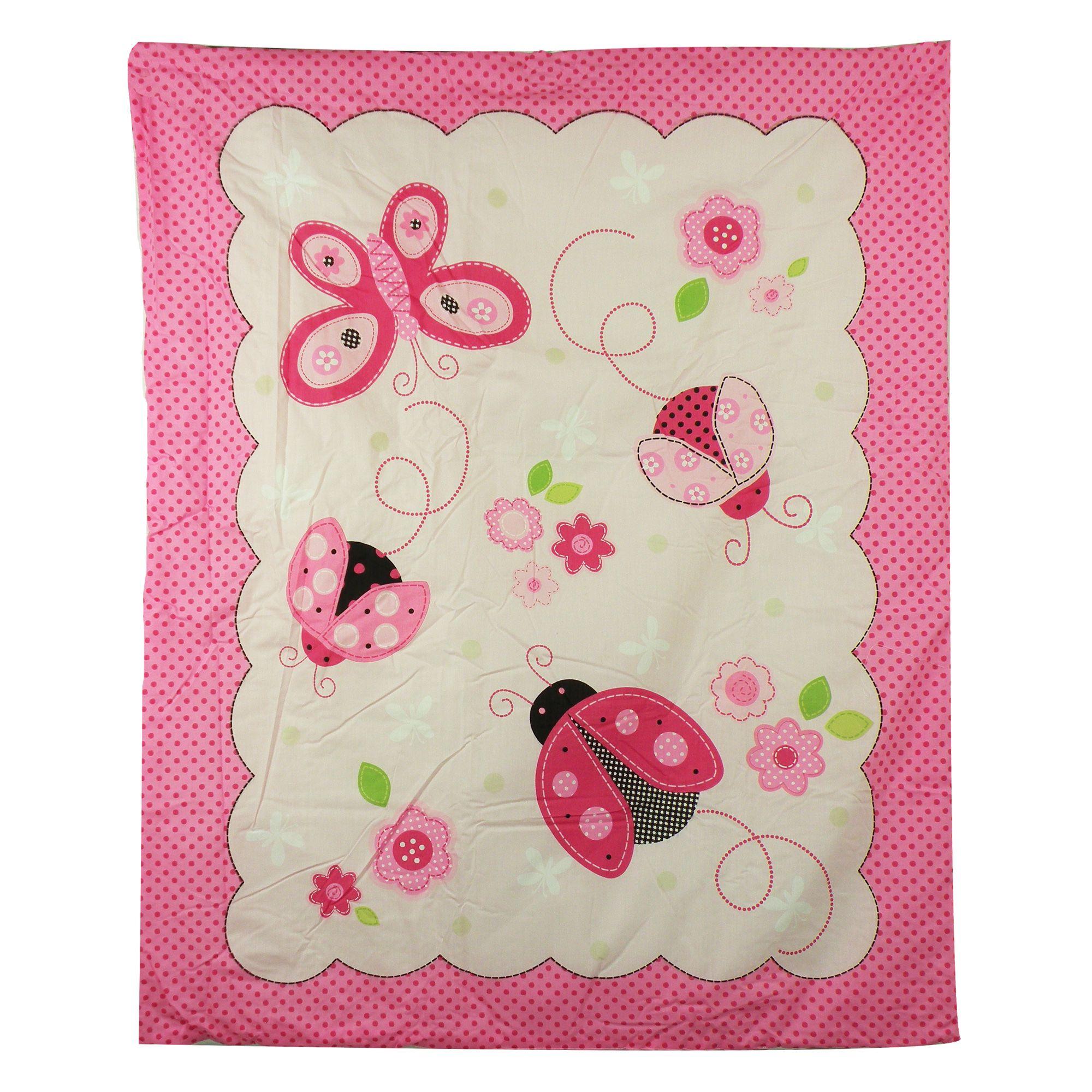 Set de Cuna Butterfly Rosado 5 Piezas Bebesit-2