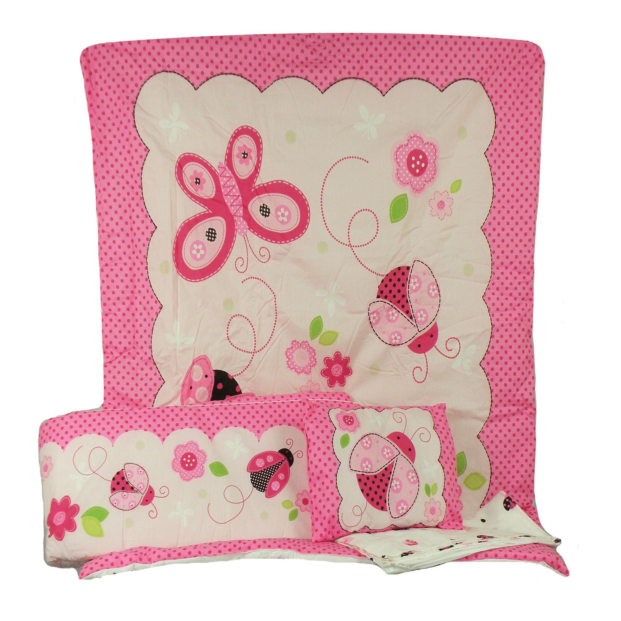 Set de Cuna Butterfly Rosado 5 Piezas Bebesit-3