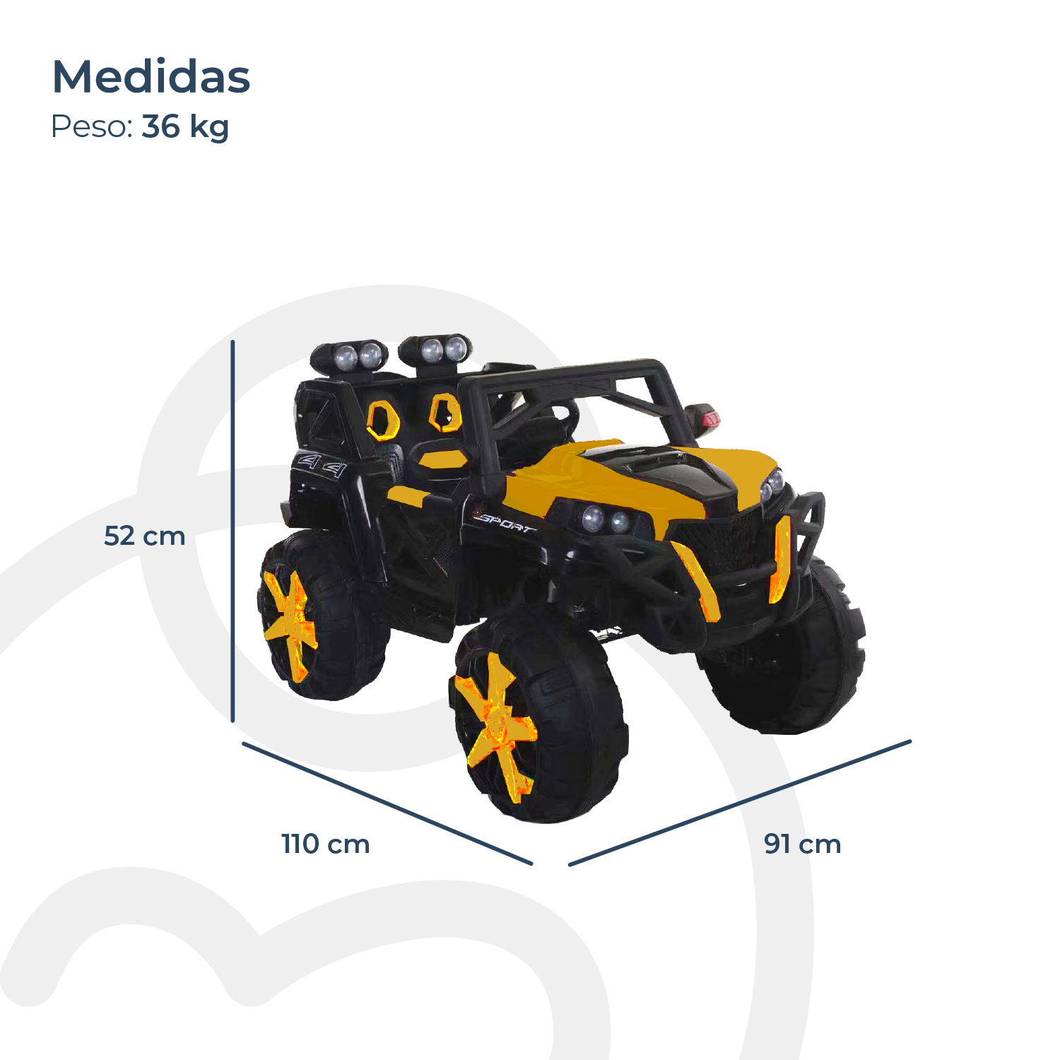 Auto a Batería Jeep All Track Naranjo Bebesit-4