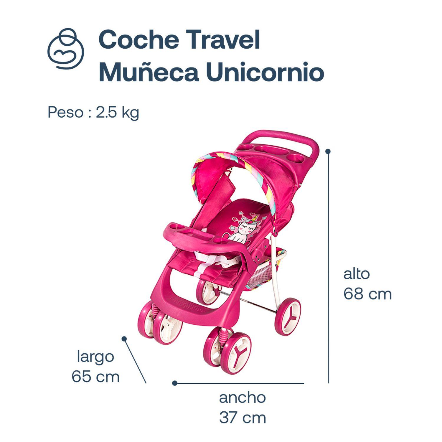 Coche Travel Muñeca Unicornio-4