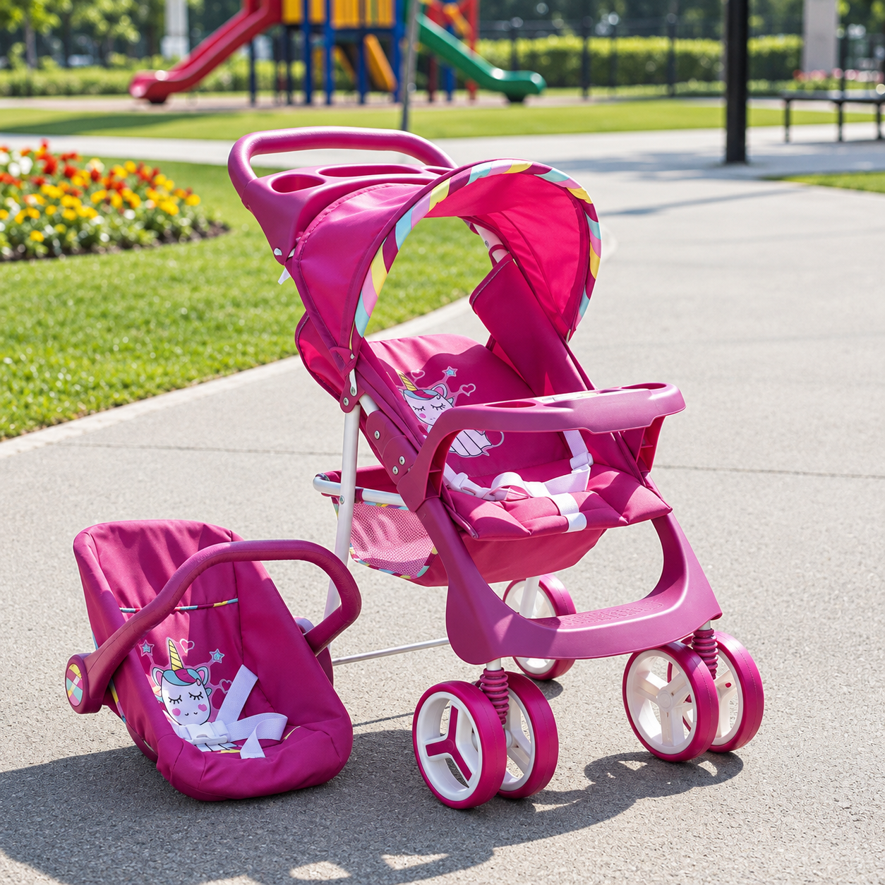 Coche Travel Muñeca Unicornio-1