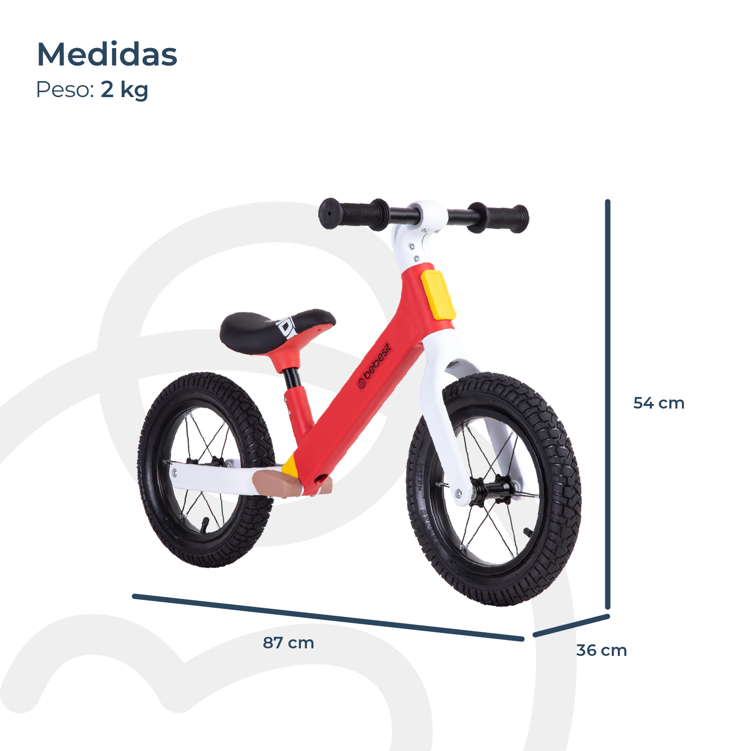 Bicicleta De Equilibrio Aprendizaje Neo Rojo Bebesit-5
