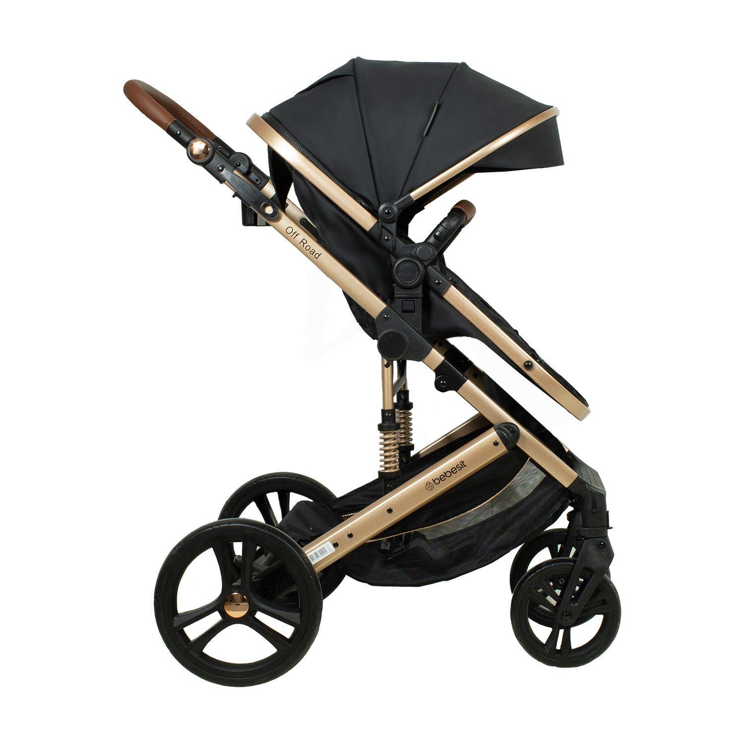Coche Cuna Travel System Offroad Negro-2