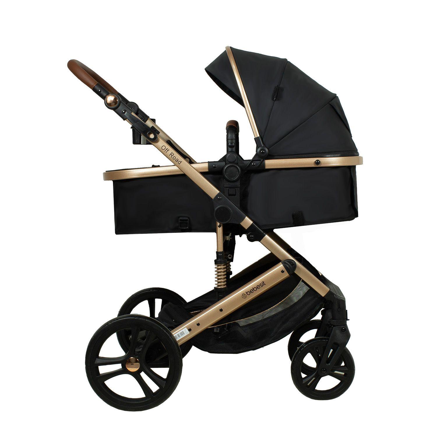 Coche Cuna Travel System Offroad Negro-3