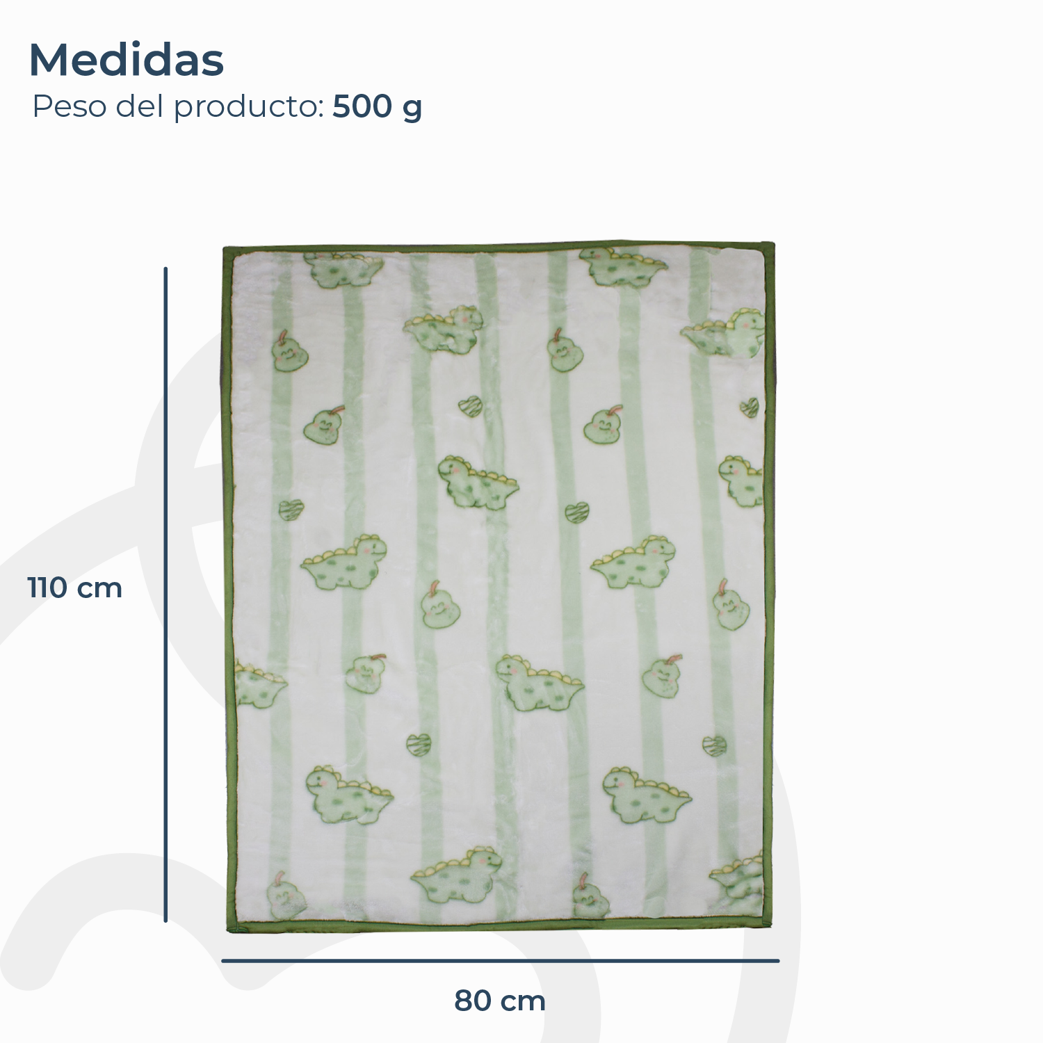 Frazada Ultra Soft Dino 80x110cm Verde Bebesit-3