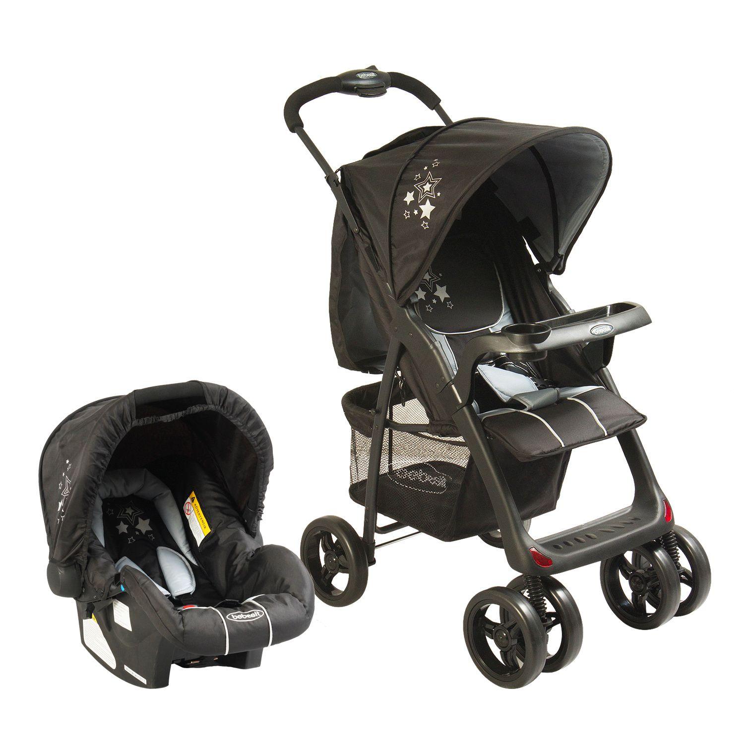 Coche Travel System Jazz Negro Gris Bebesit-0