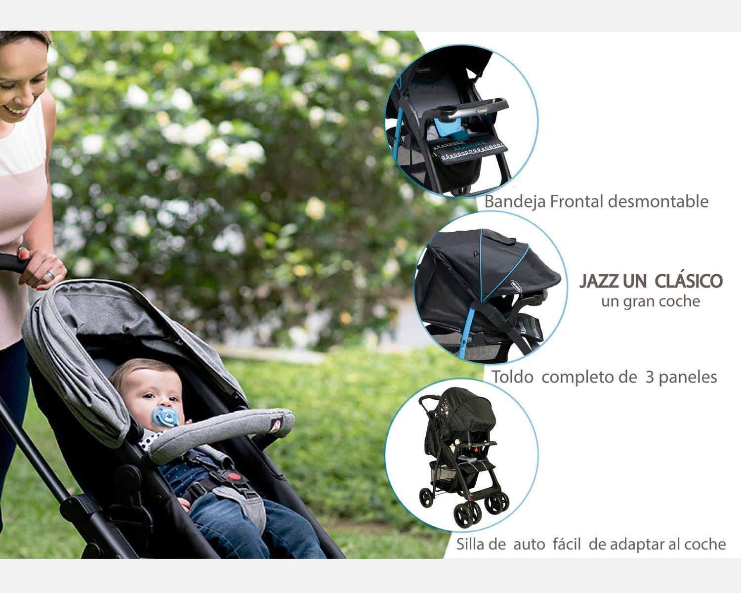 Coche Travel System Jazz Negro Gris Bebesit-6