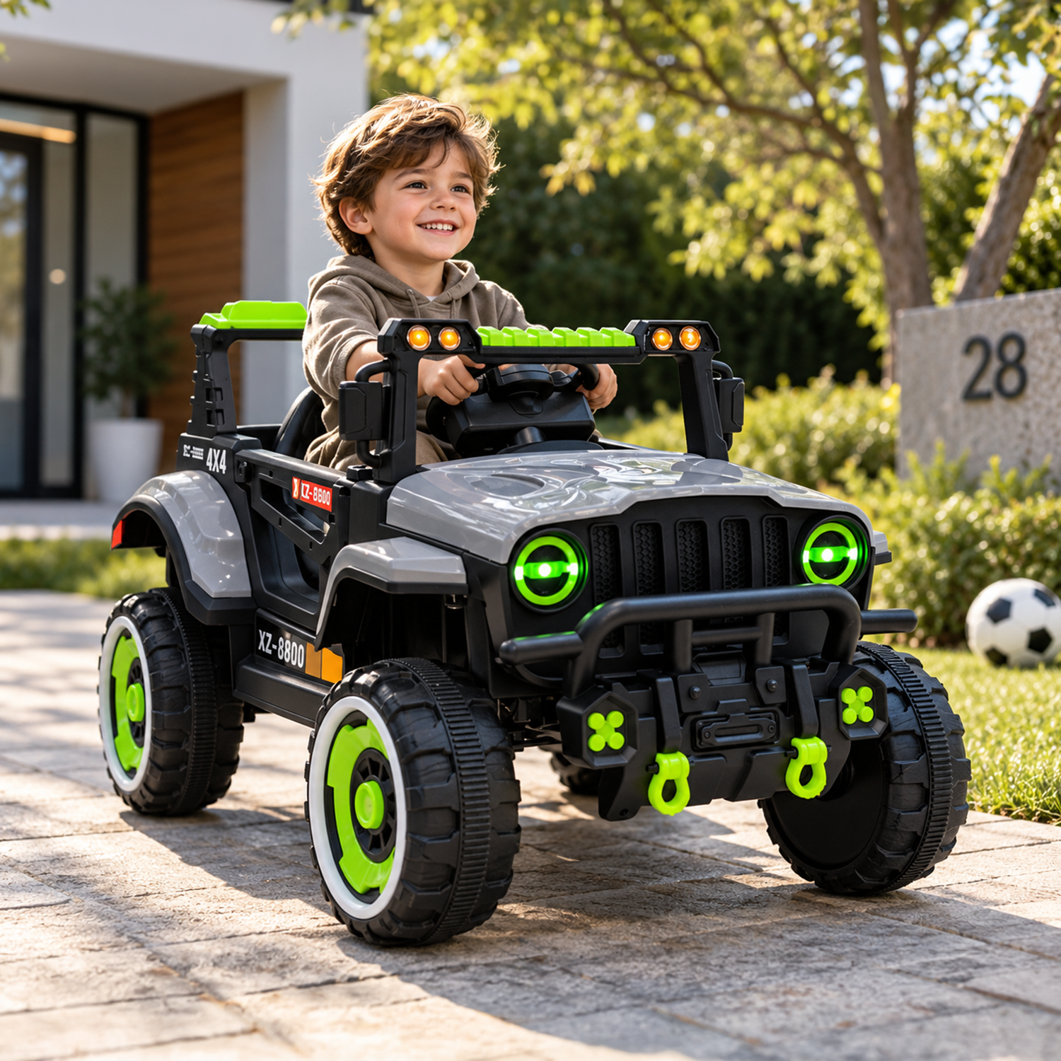 Auto a Batería Infantil Xcalibur Gris-3