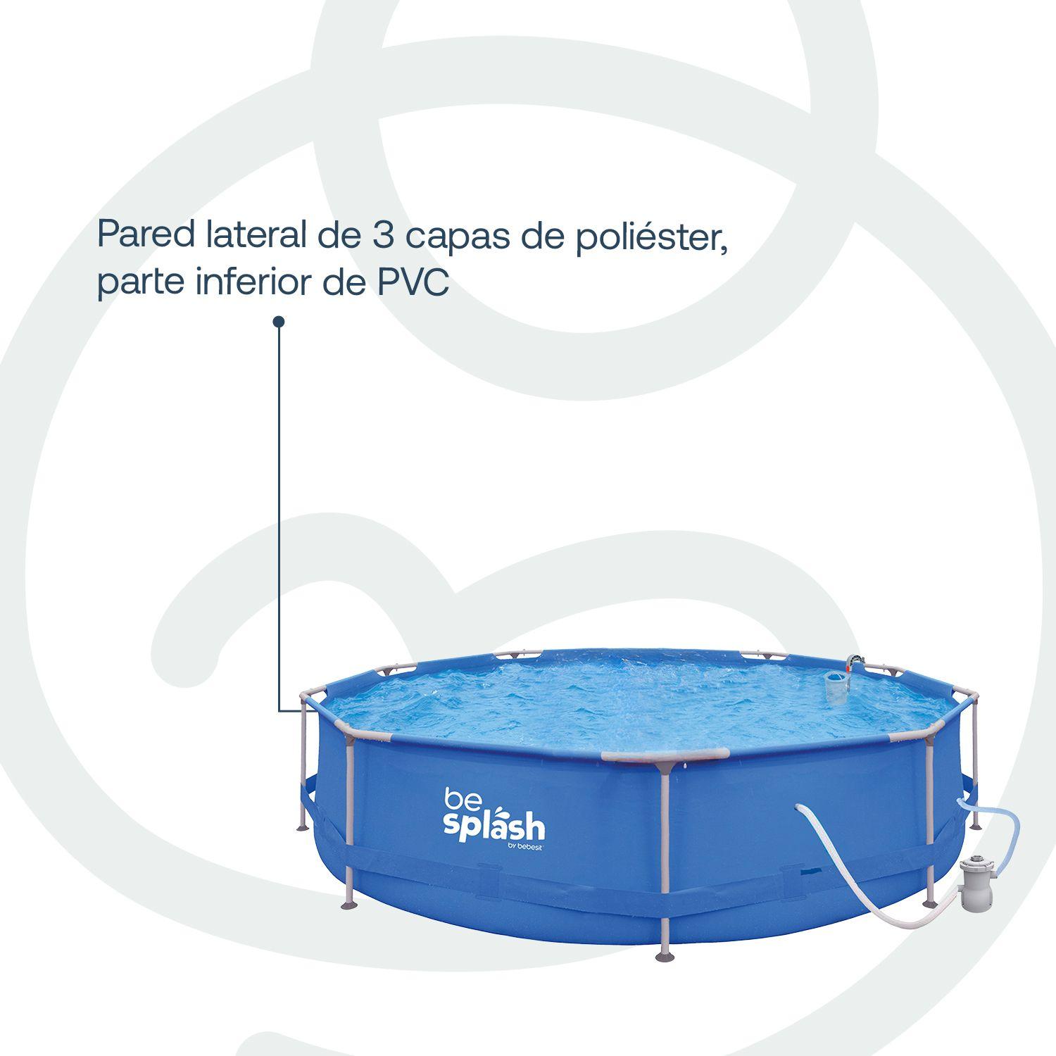 Piscina Estructural con Filtro y Skimmer 360x76cm BeSplash-3