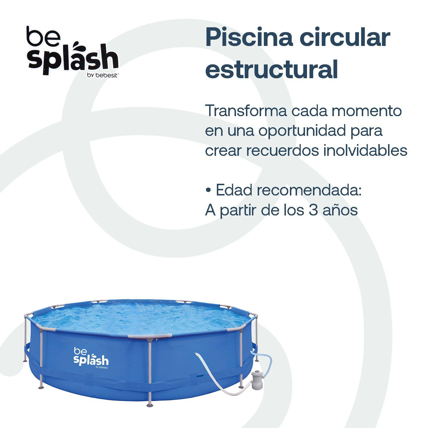 Piscina Estructural con Bomba y Cobertor 360x76cm BeSplash-2