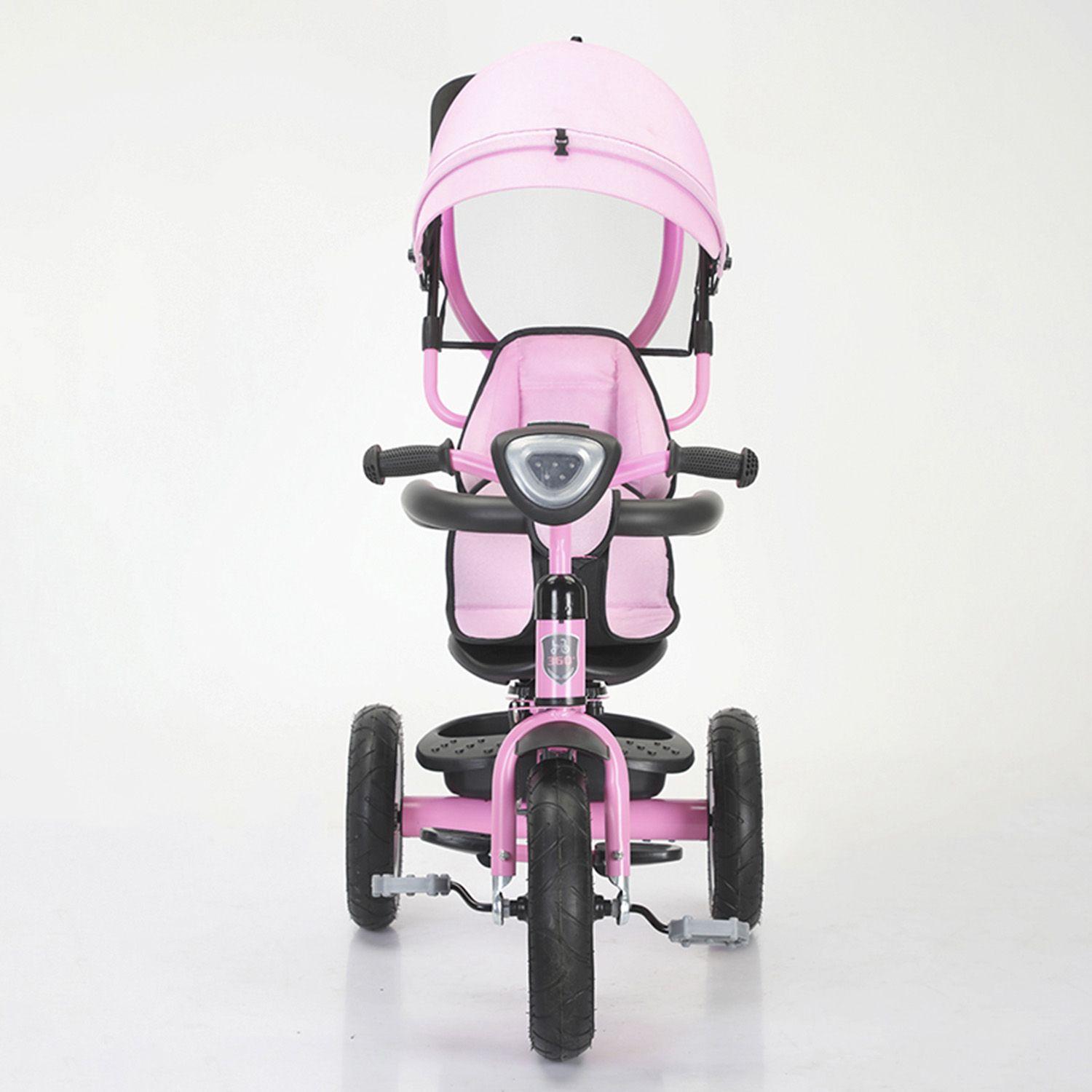 Triciclo Paseo Infantil 360 1326 LX Rosado Bebesit-3