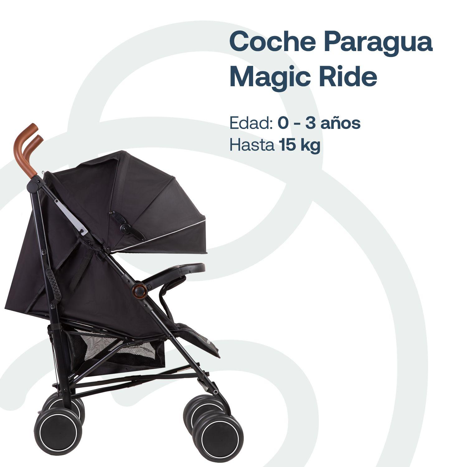 Coche Paragua Magic Ride Fiesta Negro Bebesit-2