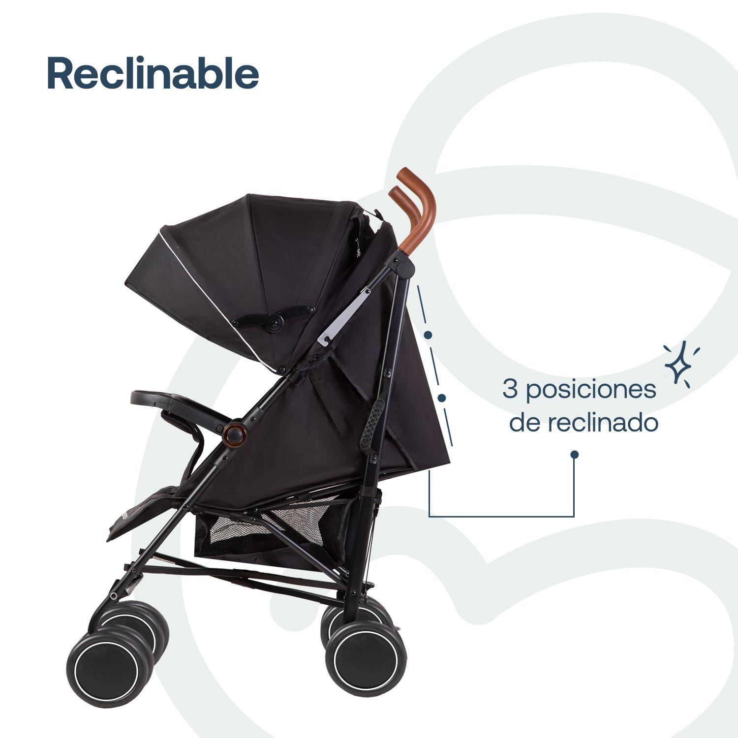 Coche Paragua Magic Ride Fiesta Negro Bebesit-5