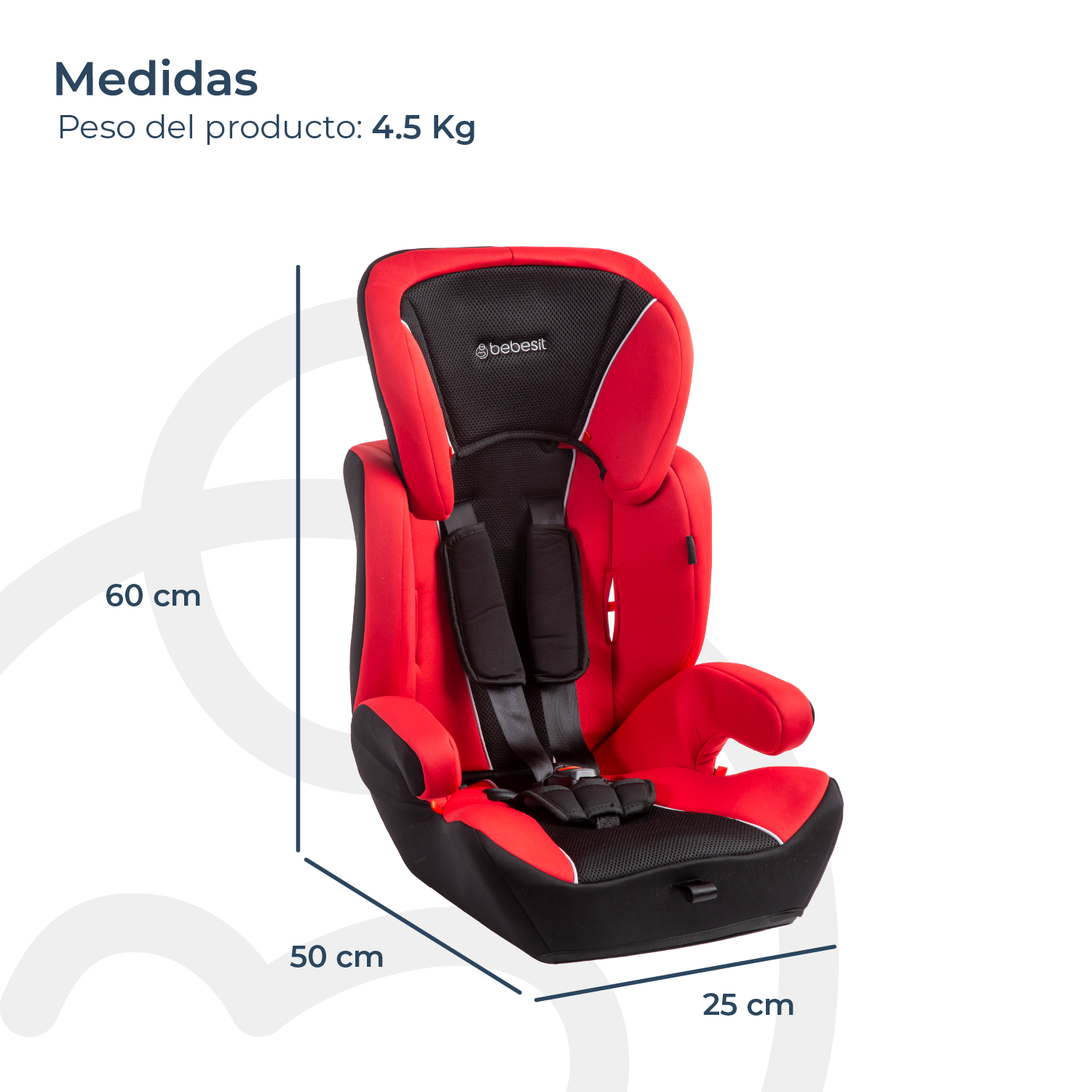 Silla de Auto Bebesit Butaca Suzuka - Roja-5