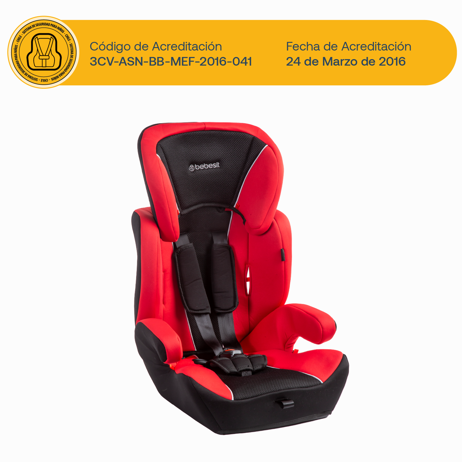 Silla de Auto Bebesit Butaca Suzuka - Roja-6