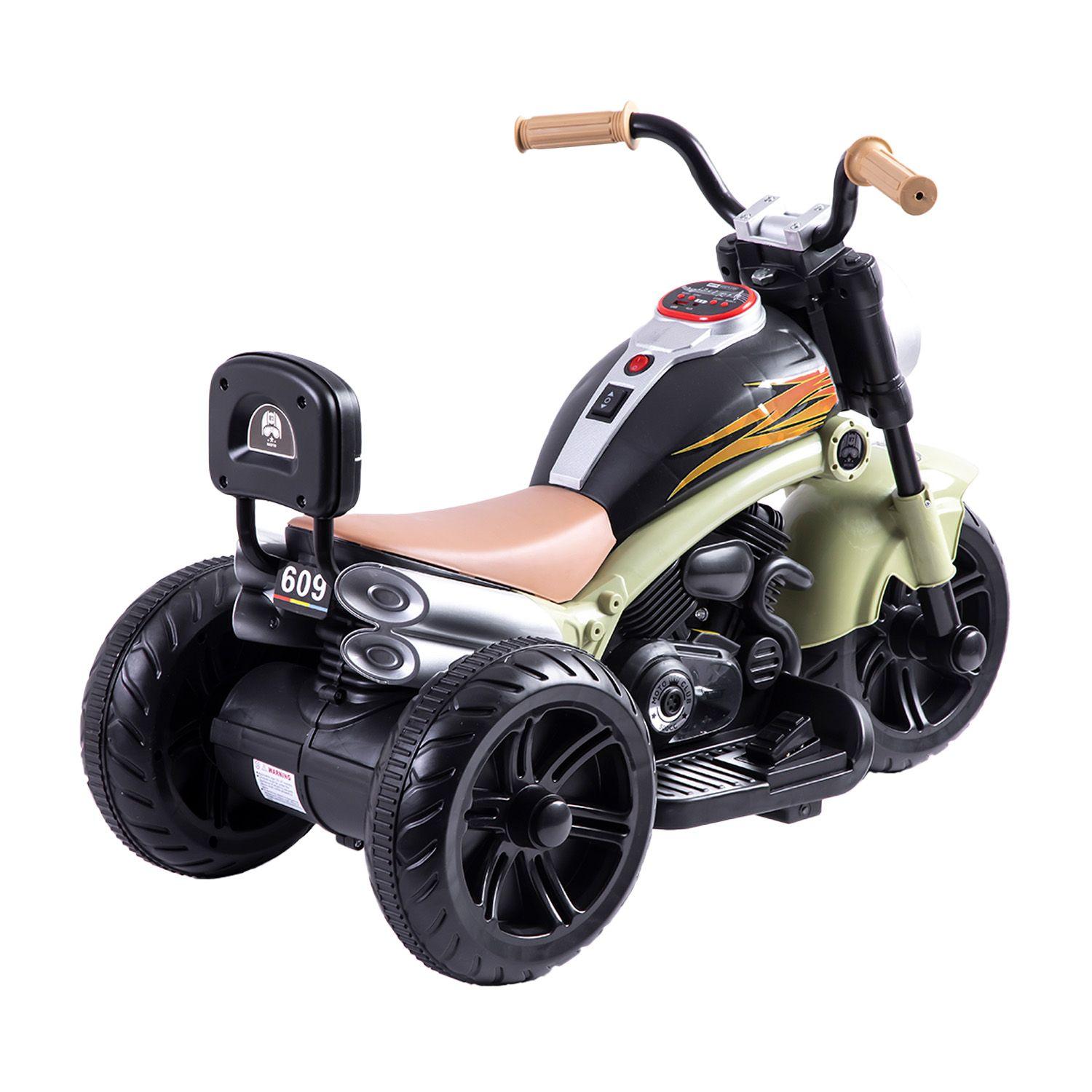 Moto Eléctrica Chopper Verde Bebesit-4