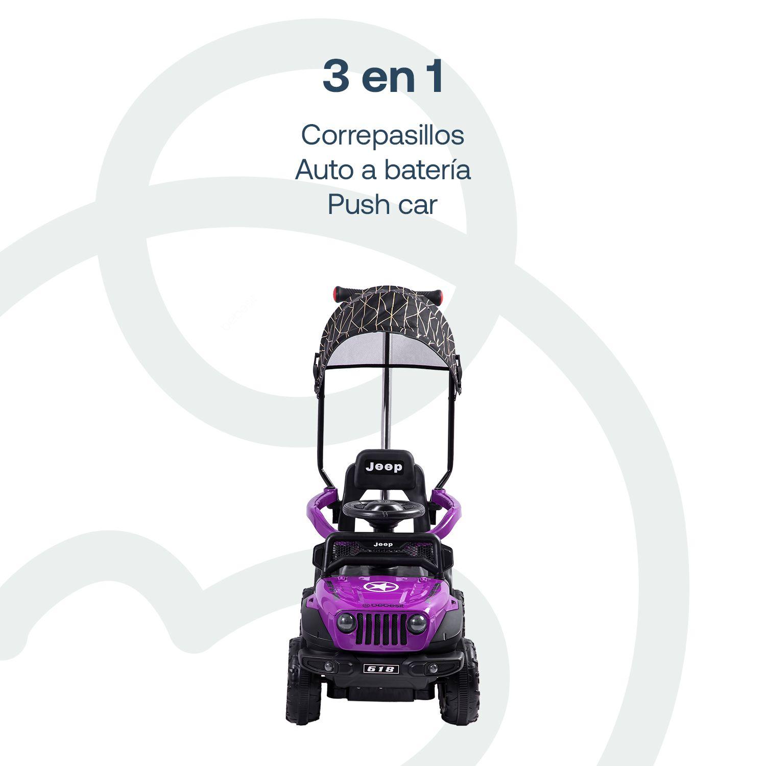 Auto Correpasillo Eléctrico Cruiser Morado Bebesit-3
