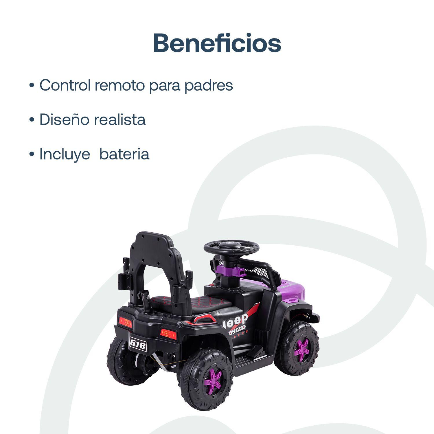 Auto Correpasillo Eléctrico Cruiser Morado Bebesit-5