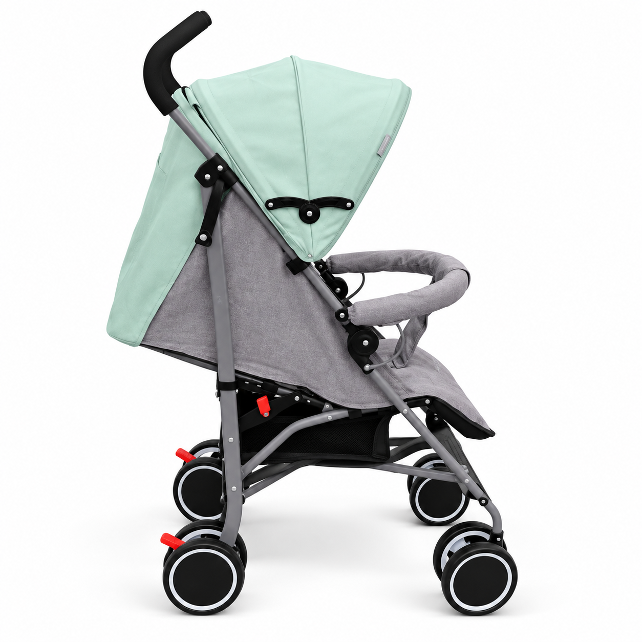Coche Paragua Clap Melange Verde Gris-1