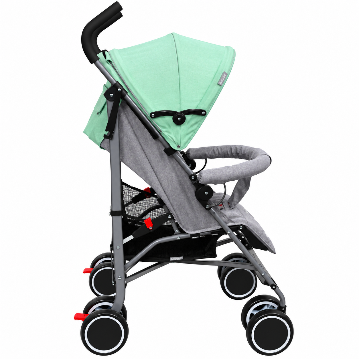 Coche Paragua Clap Melange Verde Gris-2