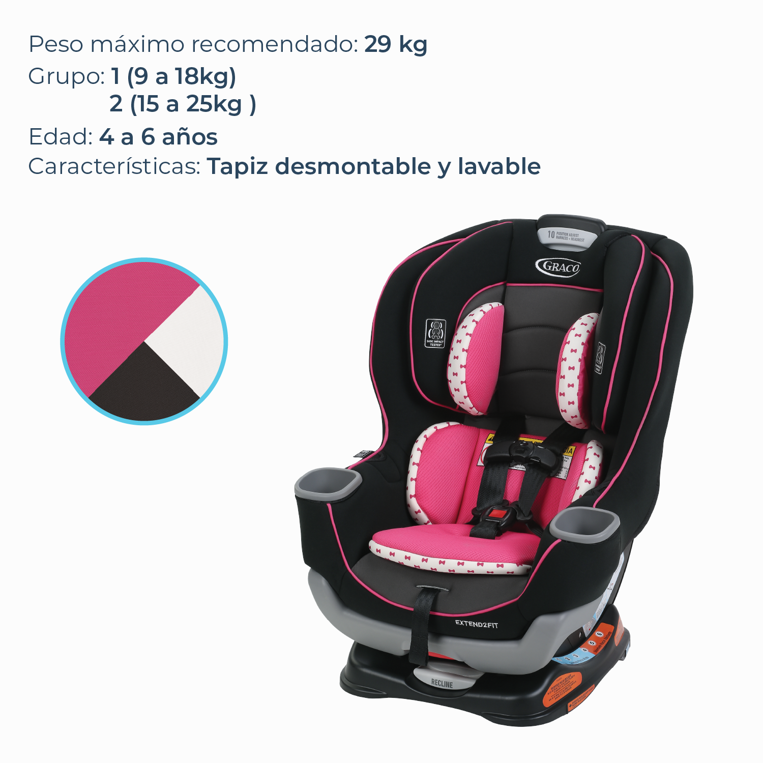 Silla de Auto Convertible Extend2fit Kenzie-2