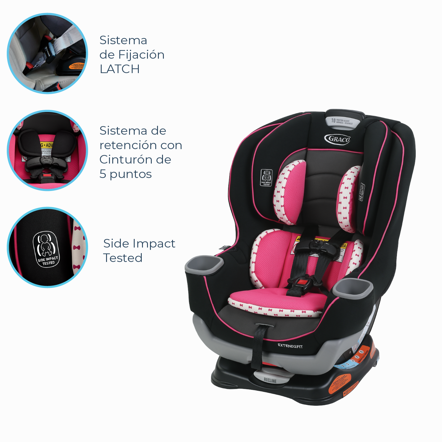 Silla de Auto Convertible Extend2fit Kenzie-2