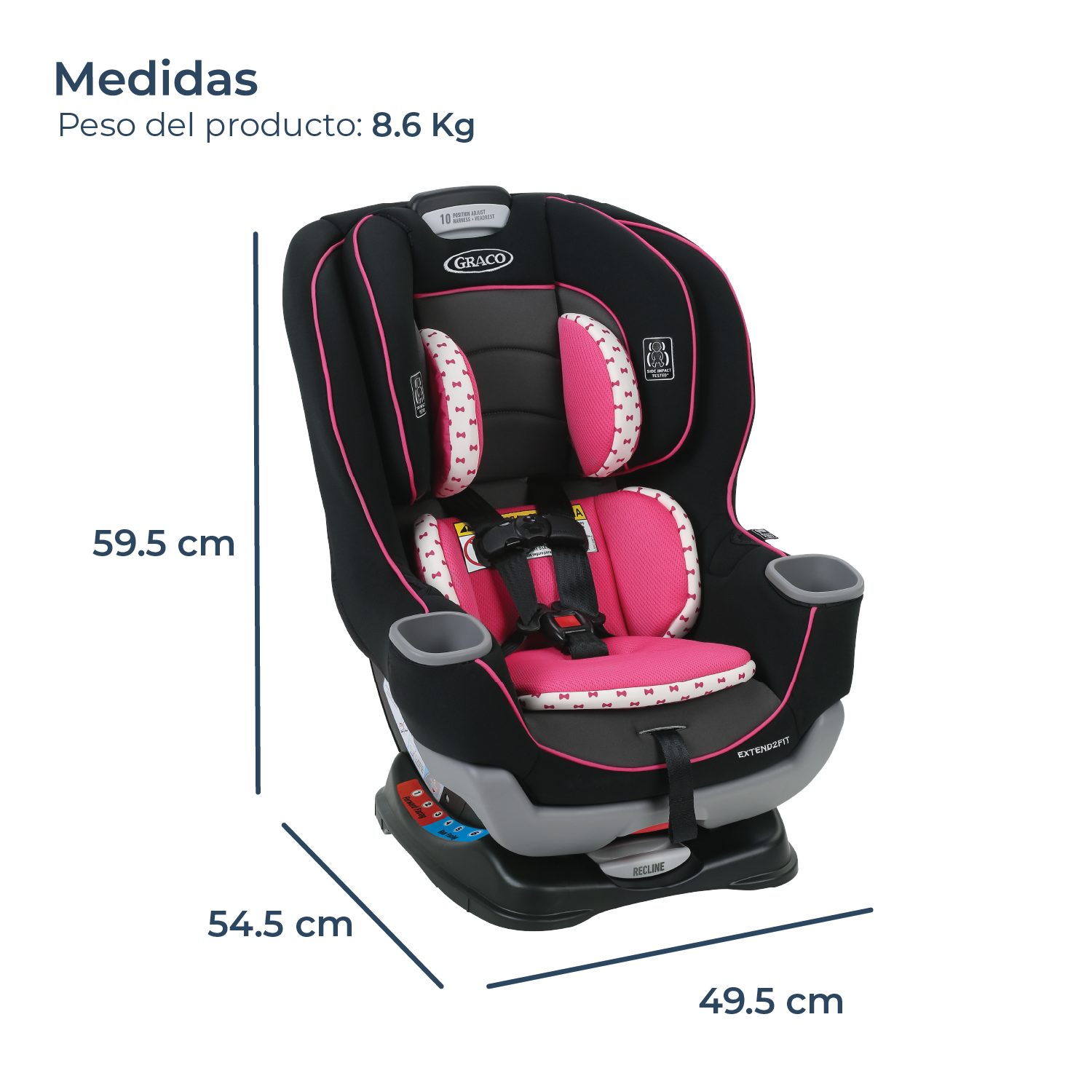 Silla de Auto Convertible Extend2fit Kenzie-6