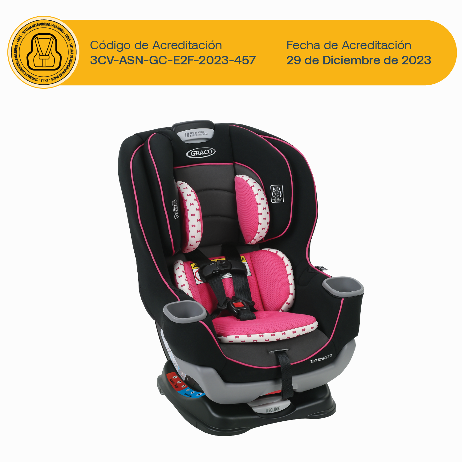 Silla de Auto Convertible Extend2fit Kenzie-7