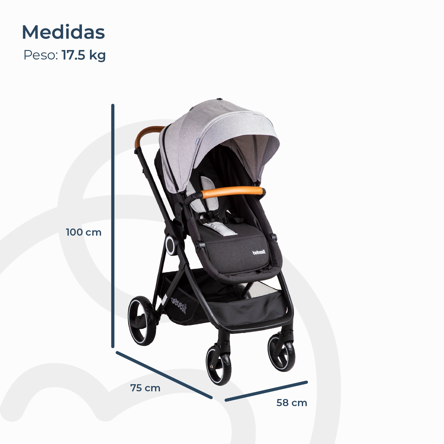Coche Travel System Cosmos Gris-7