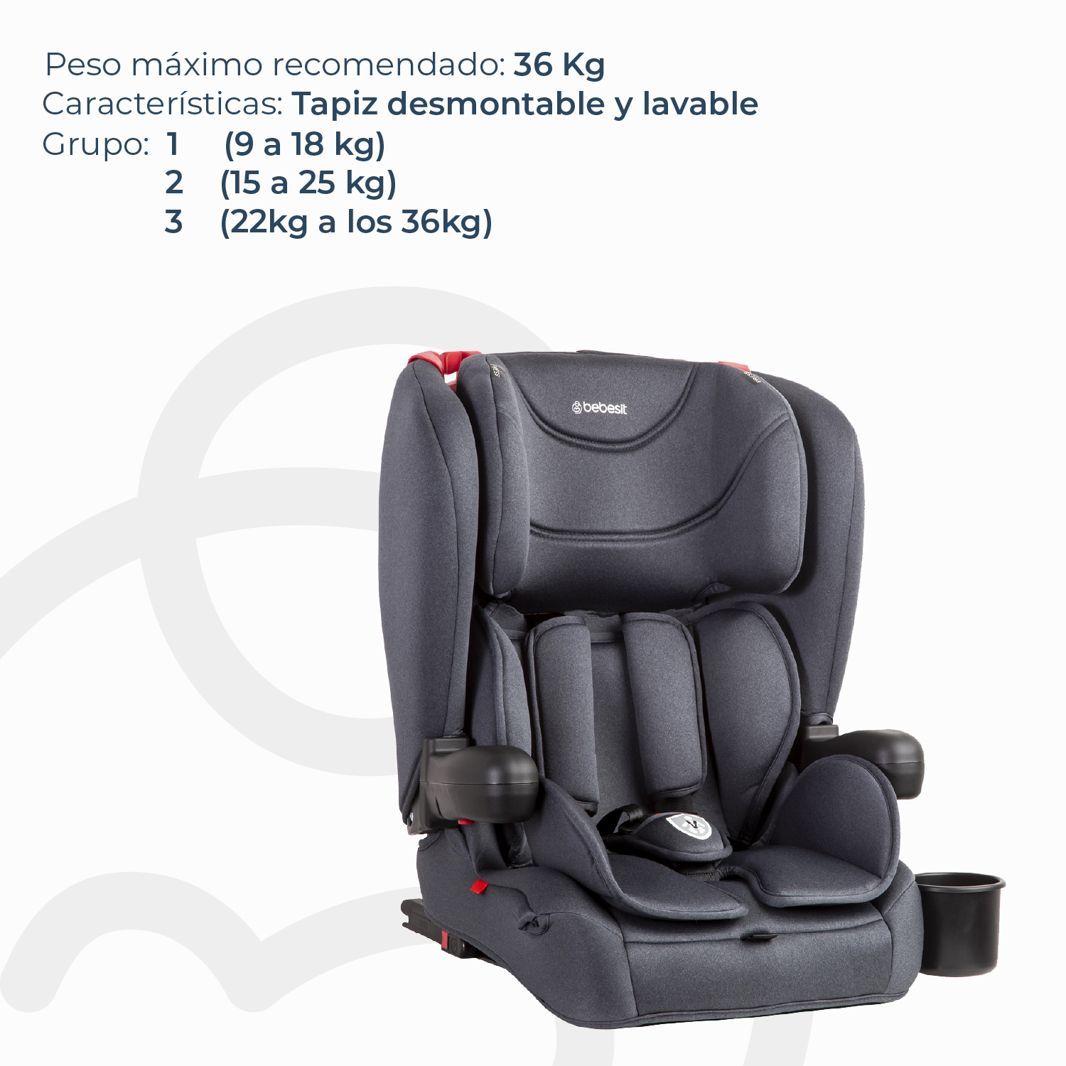 Silla de Auto Butaca SmartFix Negro Bebesit-2