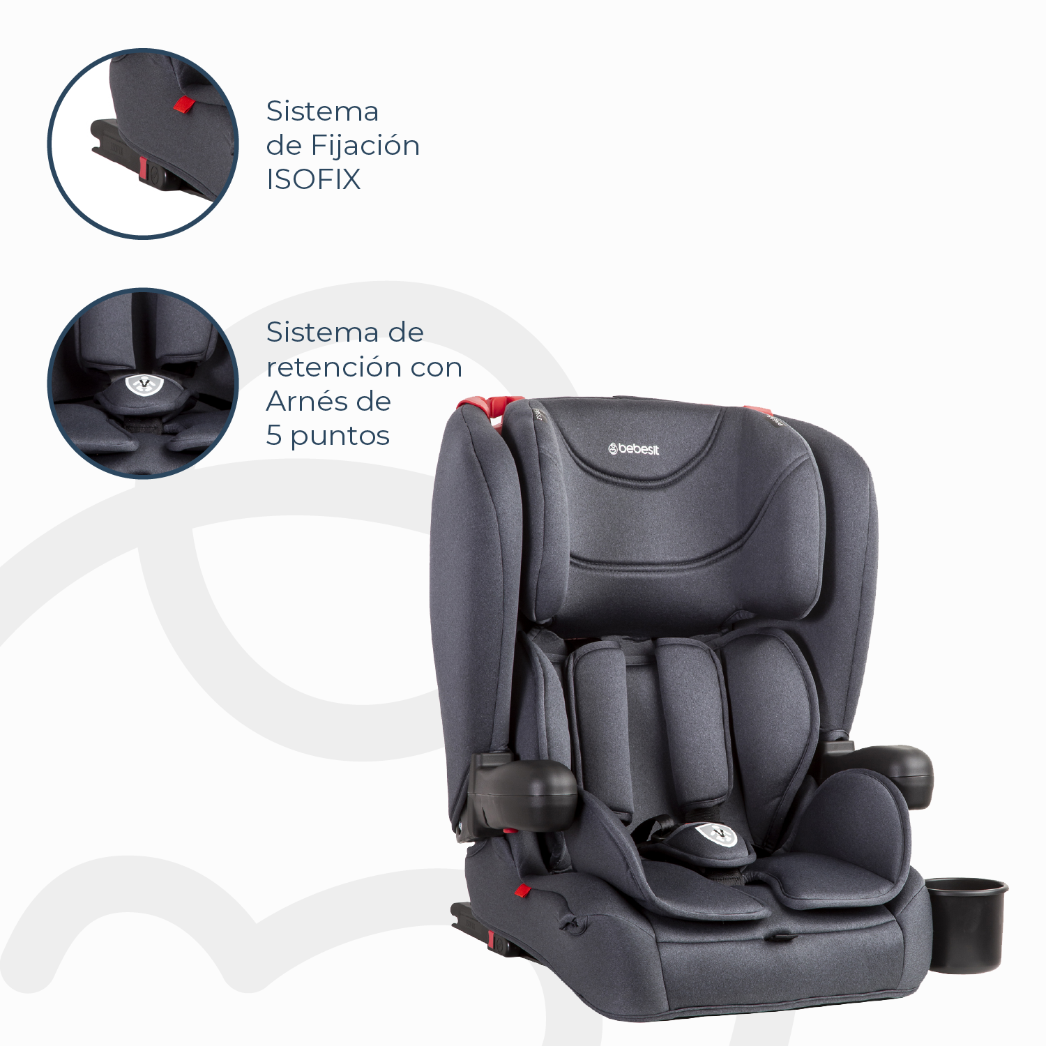 Silla de Auto Butaca SmartFix Negro Bebesit-3