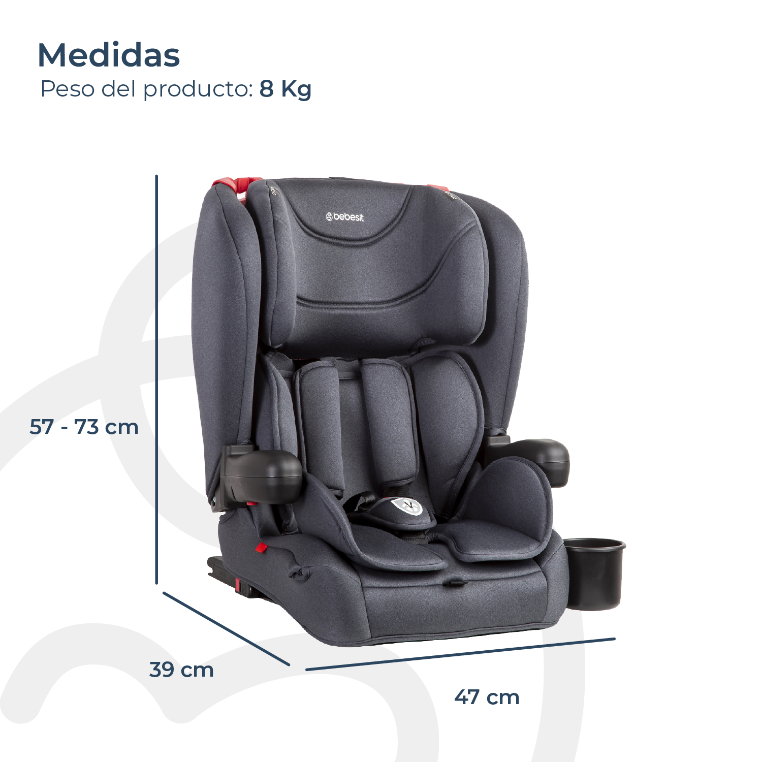 Silla de Auto Butaca SmartFix Negro Bebesit-7