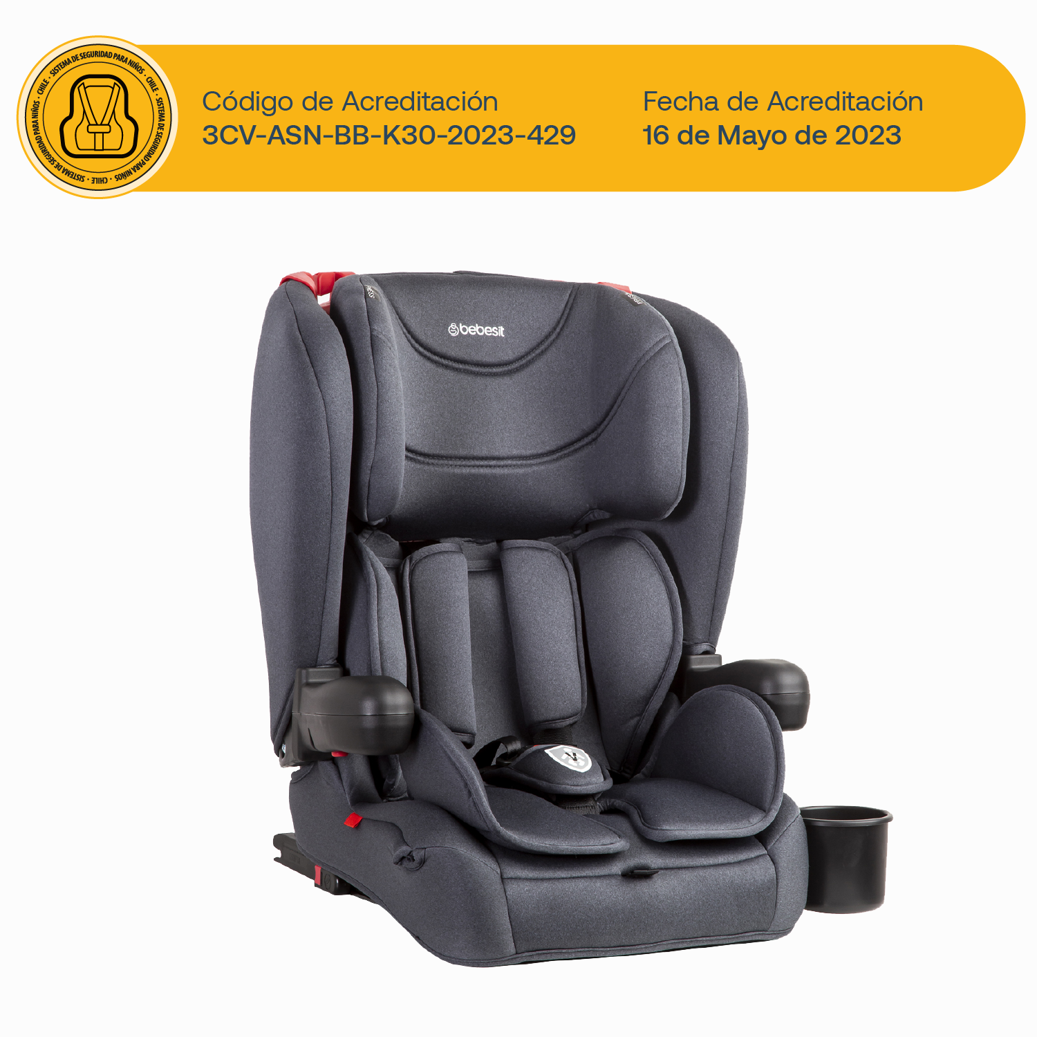 Silla de Auto Butaca SmartFix Negro Bebesit-8