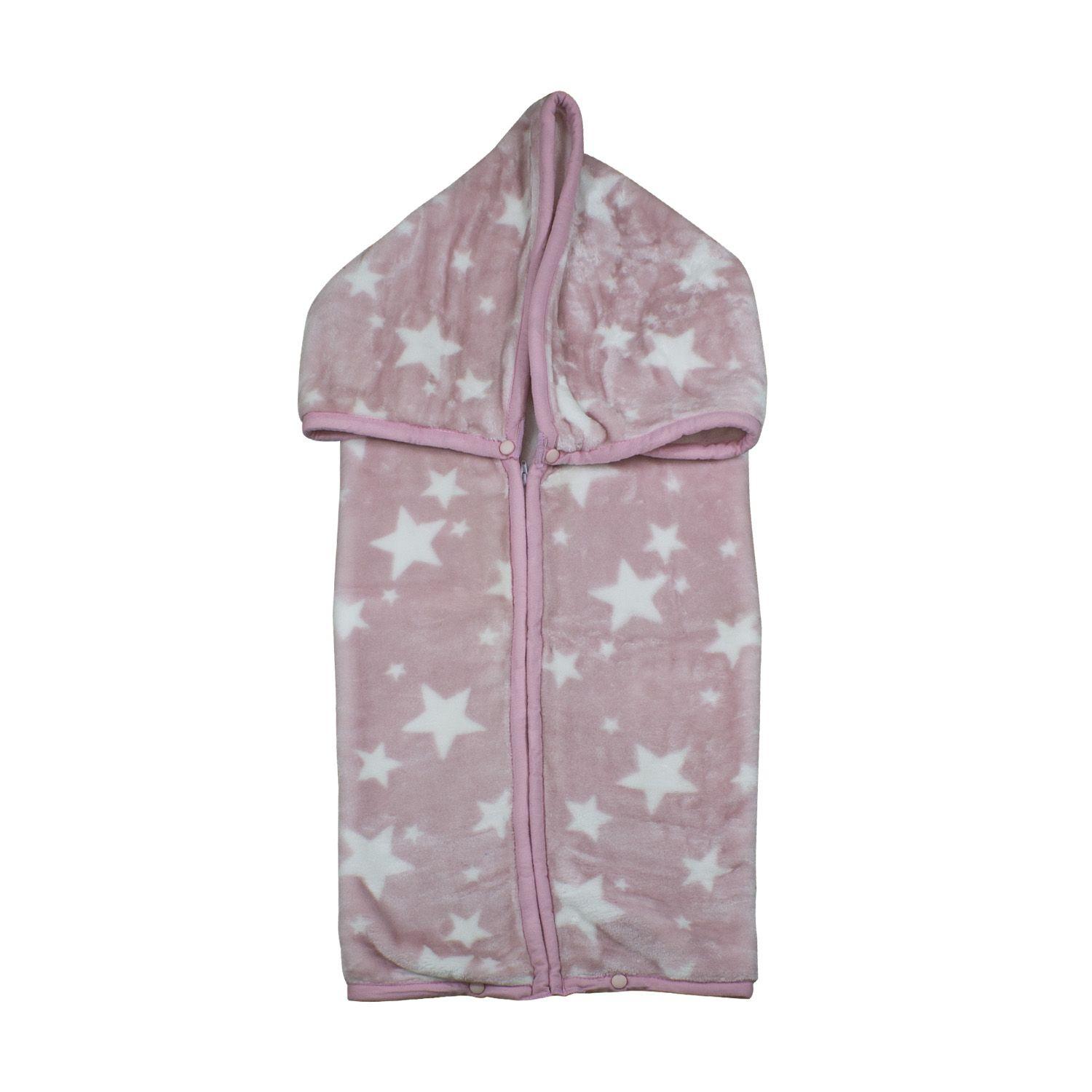 Saco con Broche Ultra Soft Estrella 80x110cm Rosado Bebesit-2