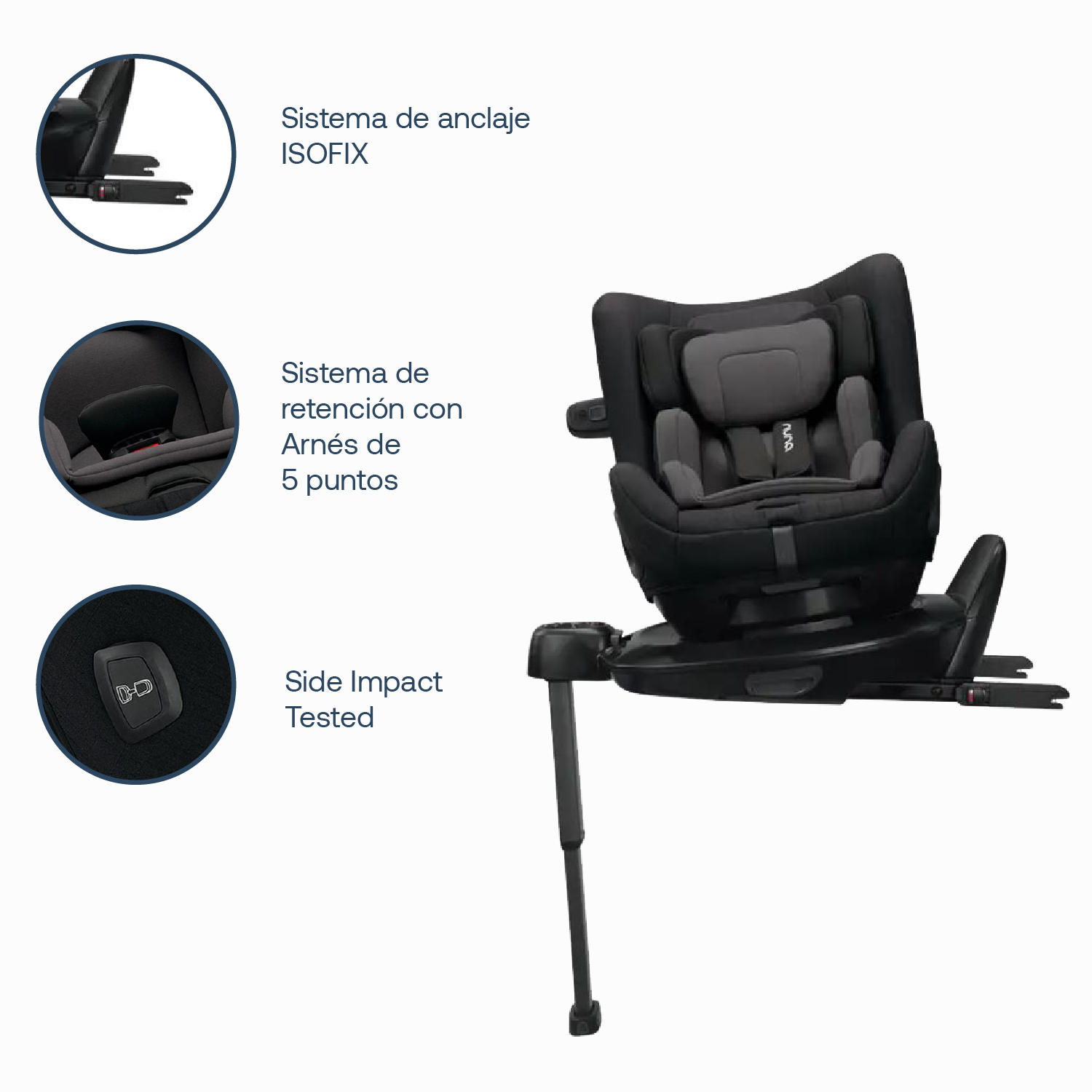 Silla Auto Convertible Nuna Todl Next Caviar-4