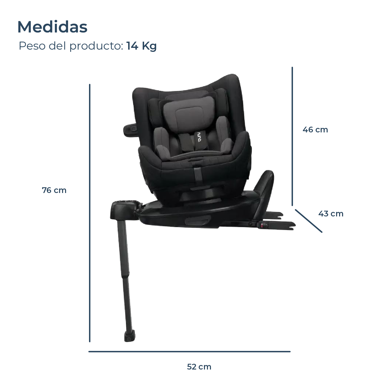 Silla Auto Convertible Nuna Todl Next Caviar-6