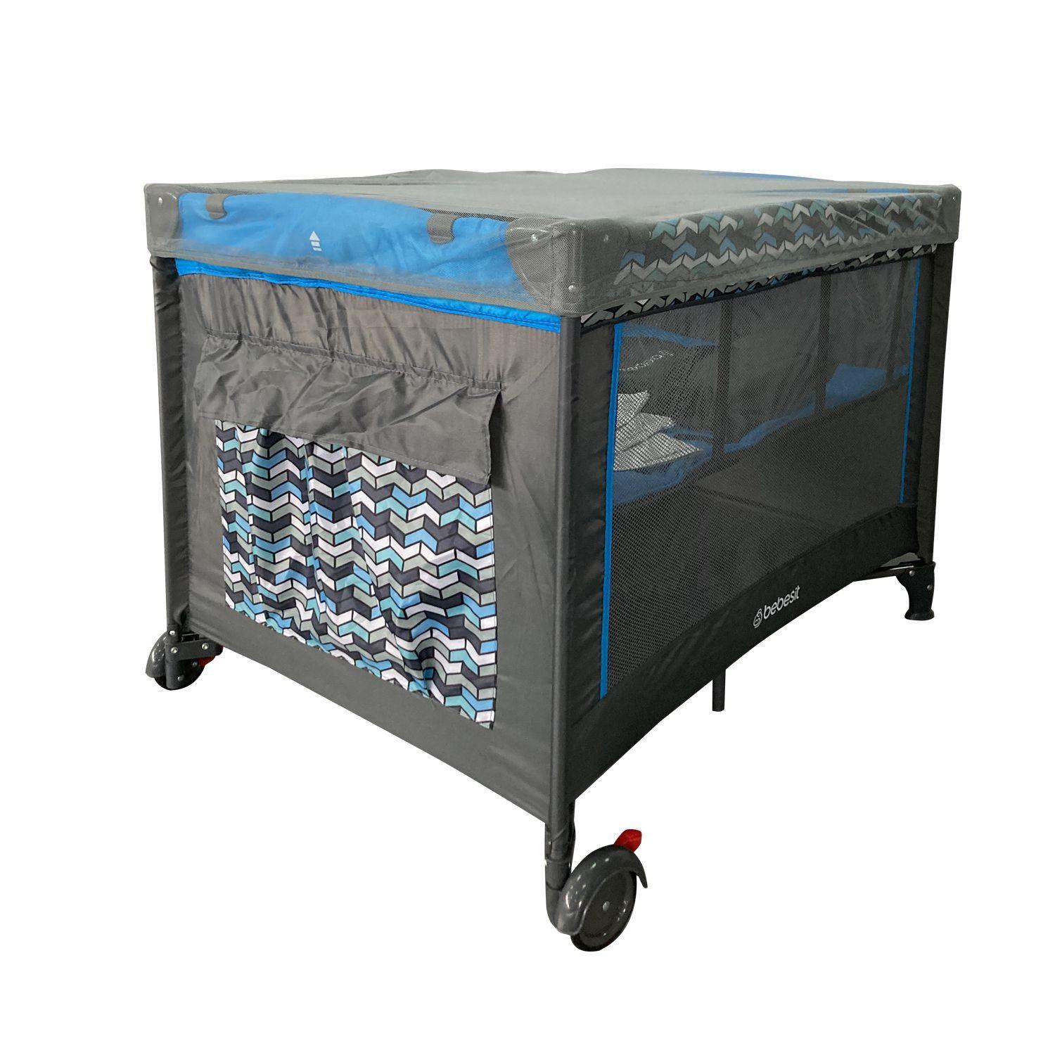 Cuna Pack and Play 6029 Azul Bebesit-4