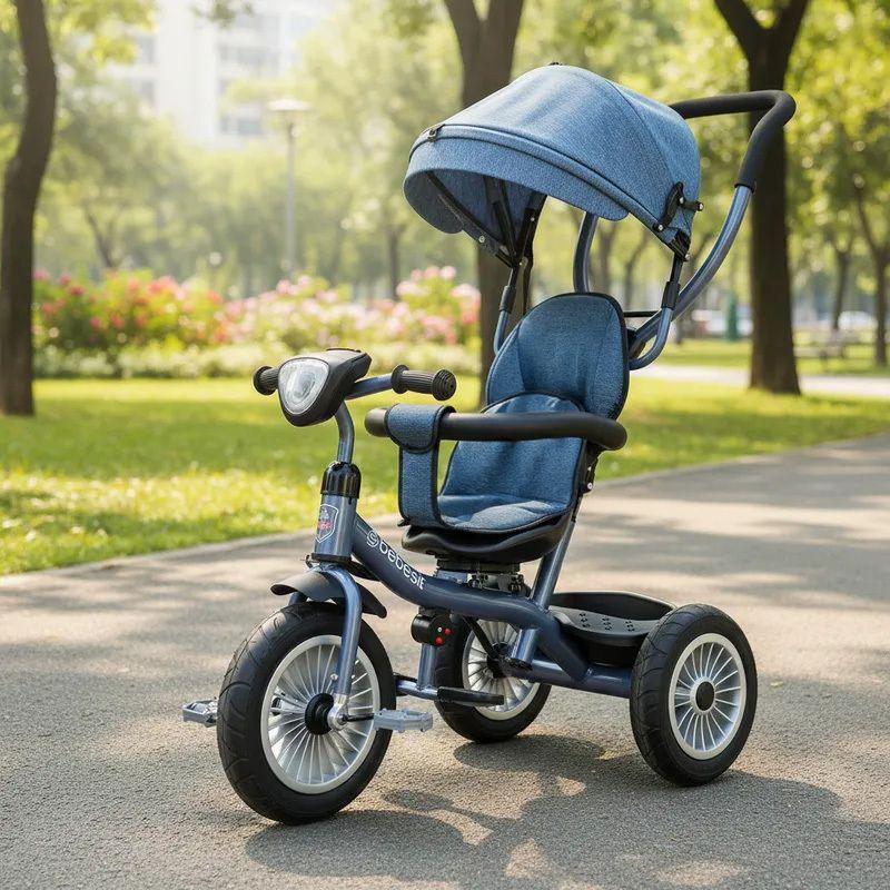 Triciclo Paseo Infantil 360 1326 LX Azul Bebesit-1