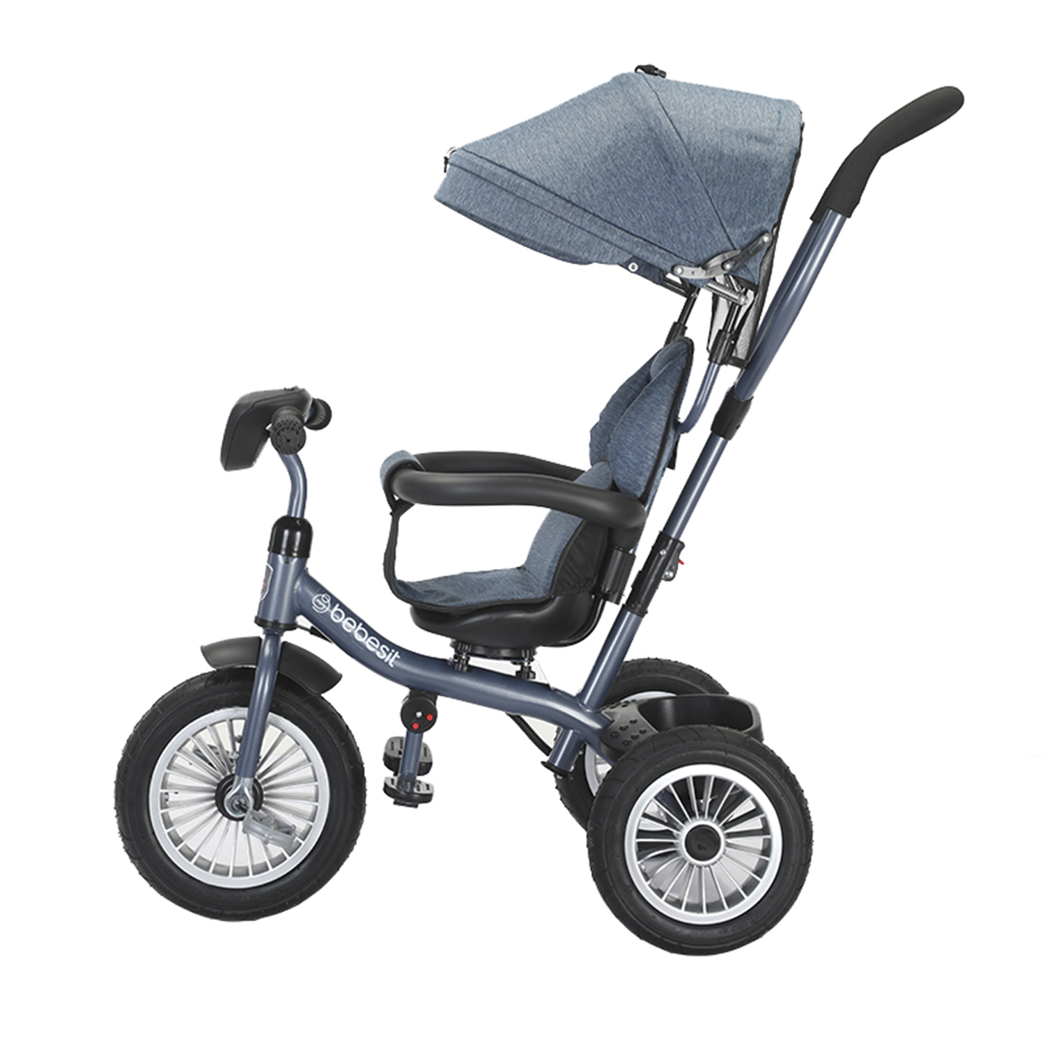 Triciclo Paseo Infantil 360 1326 LX Azul Bebesit-2