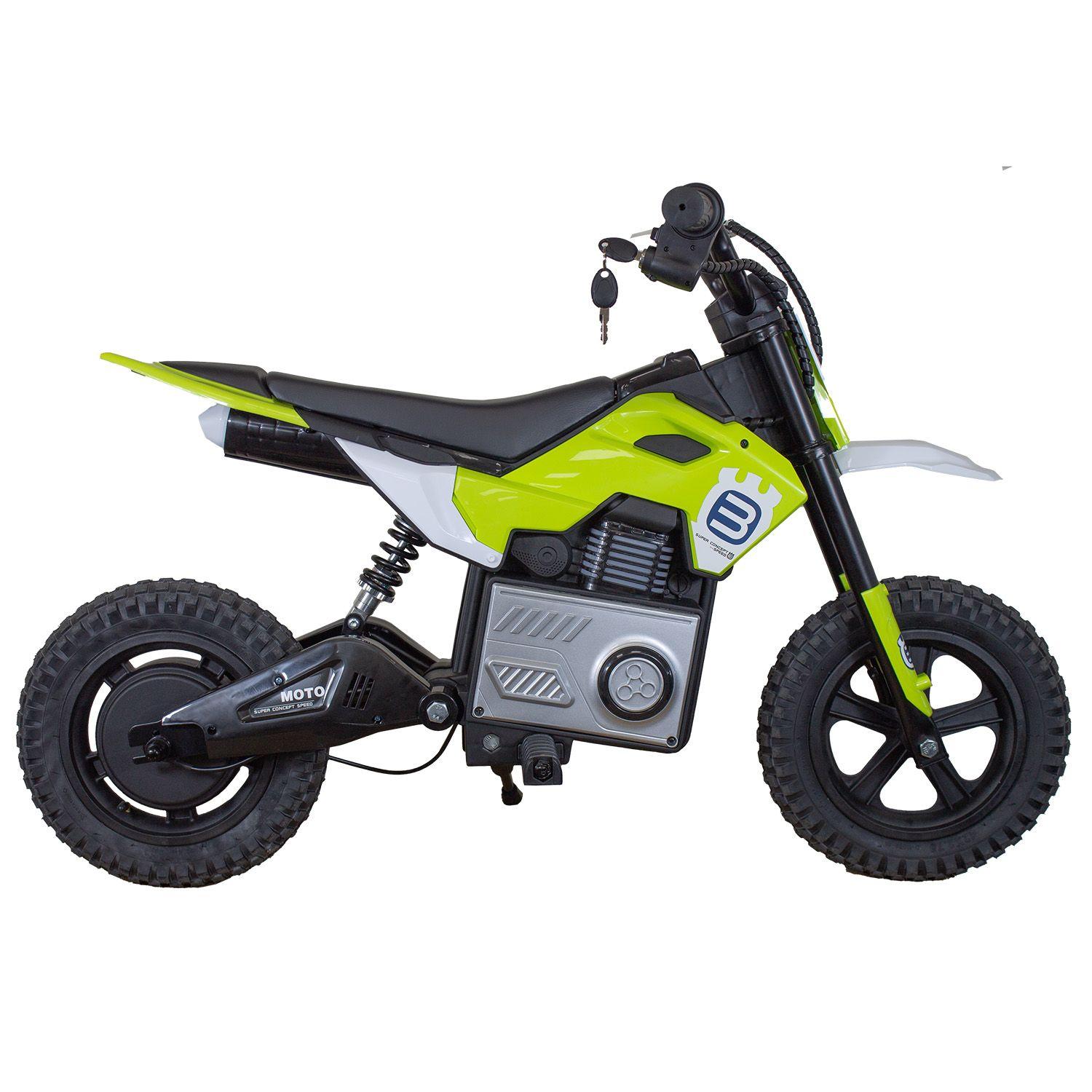 Moto Eléctrica Minicross 24V Niños y Niñas Infantil Verde-2